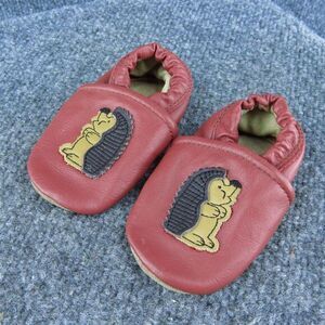 L.L.‎ Bean Boys Crib Flats Shoes Brown Leather Slip On Size T 0-6 Months Medium